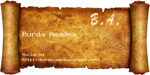 Burda Amadea névjegykártya